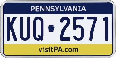PA license plate KUQ2571