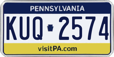 PA license plate KUQ2574