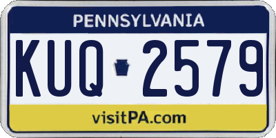 PA license plate KUQ2579