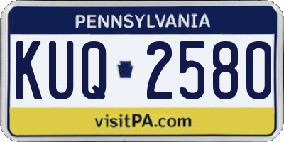PA license plate KUQ2580