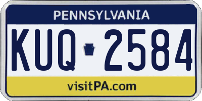 PA license plate KUQ2584