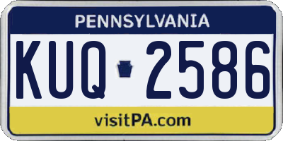 PA license plate KUQ2586