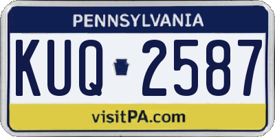 PA license plate KUQ2587