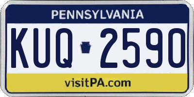 PA license plate KUQ2590