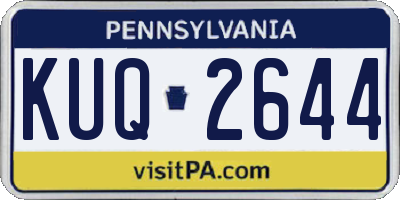 PA license plate KUQ2644