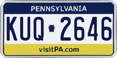 PA license plate KUQ2646