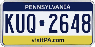 PA license plate KUQ2648