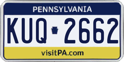 PA license plate KUQ2662