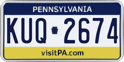 PA license plate KUQ2674