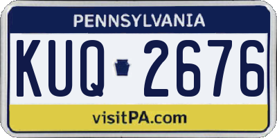 PA license plate KUQ2676