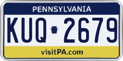 PA license plate KUQ2679