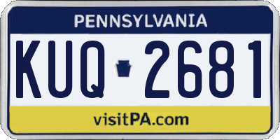 PA license plate KUQ2681