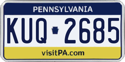 PA license plate KUQ2685