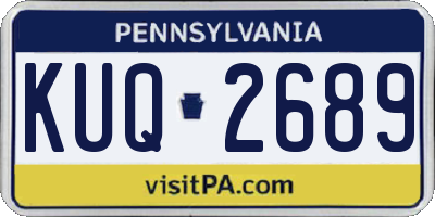 PA license plate KUQ2689