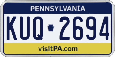 PA license plate KUQ2694