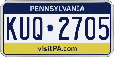 PA license plate KUQ2705