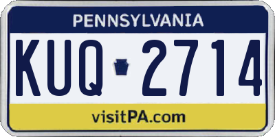 PA license plate KUQ2714