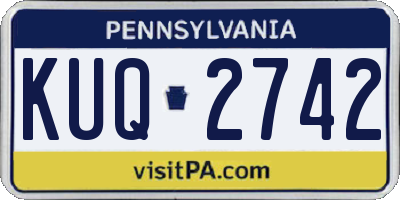 PA license plate KUQ2742