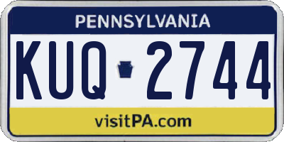 PA license plate KUQ2744
