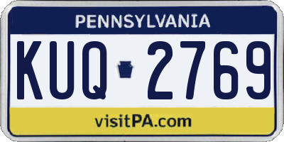 PA license plate KUQ2769