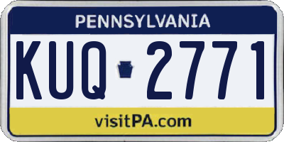 PA license plate KUQ2771