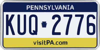 PA license plate KUQ2776