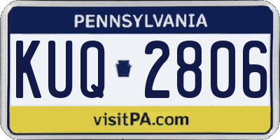 PA license plate KUQ2806