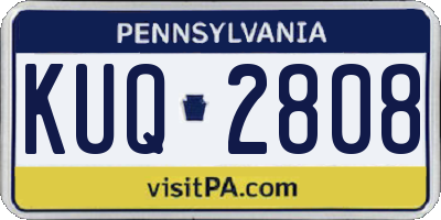PA license plate KUQ2808