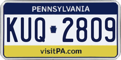 PA license plate KUQ2809