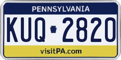 PA license plate KUQ2820