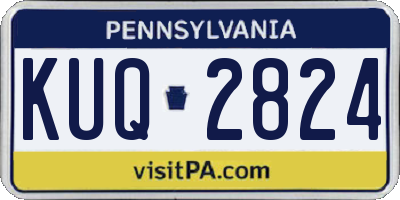 PA license plate KUQ2824