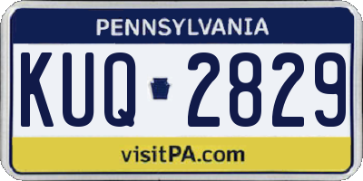 PA license plate KUQ2829