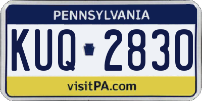 PA license plate KUQ2830