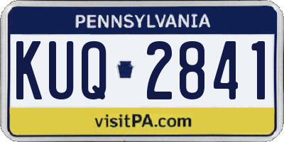 PA license plate KUQ2841