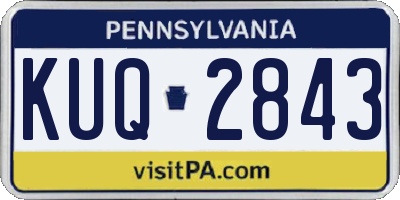 PA license plate KUQ2843