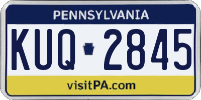 PA license plate KUQ2845