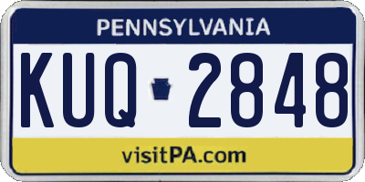 PA license plate KUQ2848
