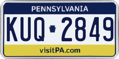 PA license plate KUQ2849