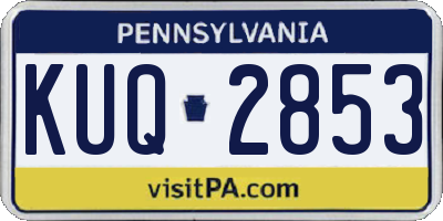PA license plate KUQ2853