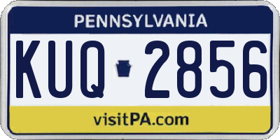 PA license plate KUQ2856