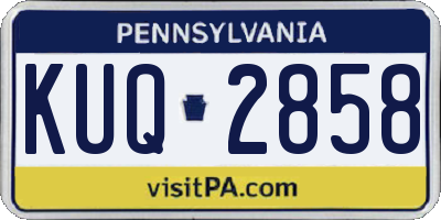 PA license plate KUQ2858