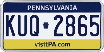 PA license plate KUQ2865