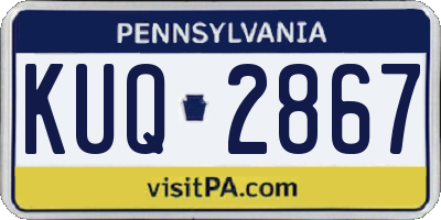 PA license plate KUQ2867
