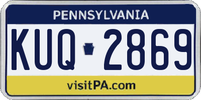 PA license plate KUQ2869
