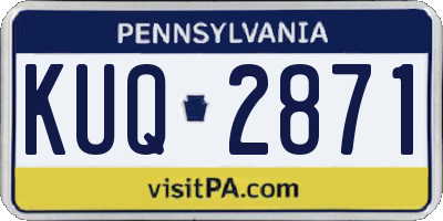 PA license plate KUQ2871