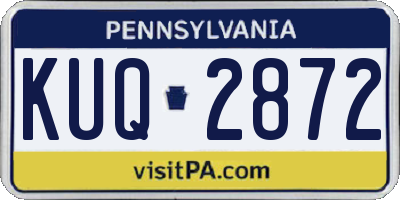 PA license plate KUQ2872