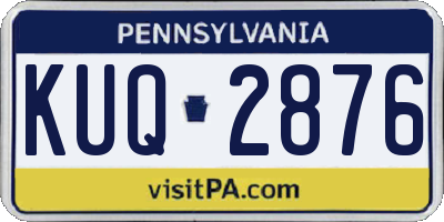 PA license plate KUQ2876