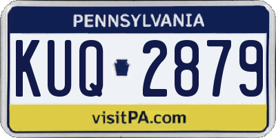 PA license plate KUQ2879