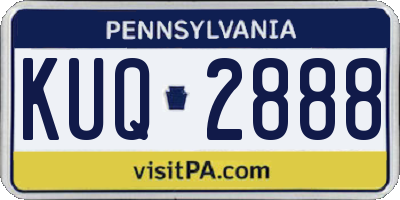 PA license plate KUQ2888