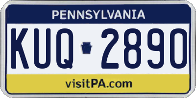 PA license plate KUQ2890